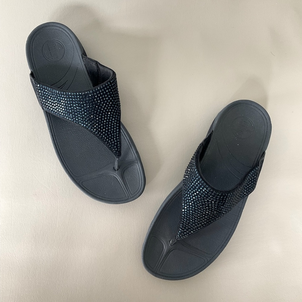 Fitflop Blue Rhinestones Sandals